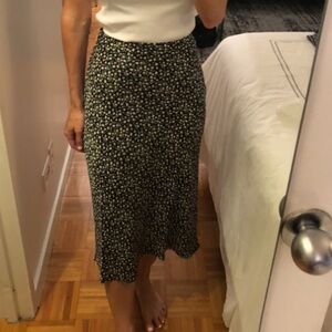 H&M Floral Midi Skirt
